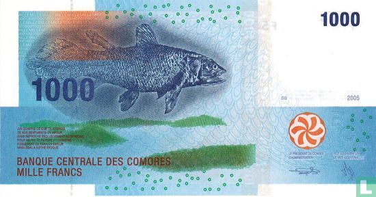 Comoren 1000 Francs 2005 (P16b) - Afbeelding 1