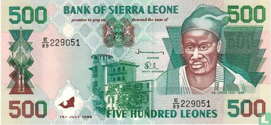 Sierra Leone 500 Leones 1998 - Bild 1