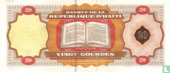Haiti 20 Gourdes 2001 - Image 2