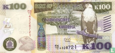 Zambia 100 Kwacha 2015 - Image 1