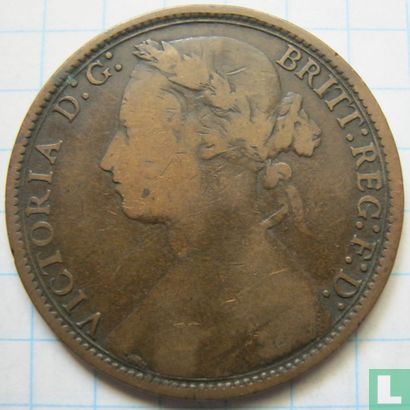 Verenigd Koninkrijk 1 penny 1877 (breed jaartal) - Afbeelding 2