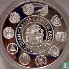 Espagne 10 euro 2010 (BE) "Encounter of the two Worlds - Historical coins" - Image 2