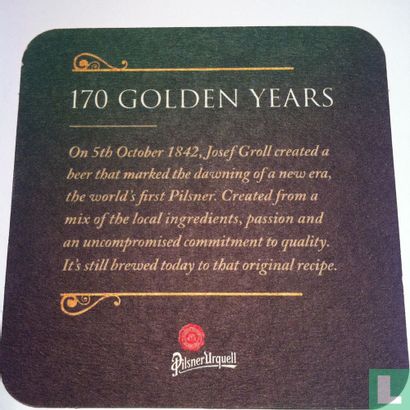 Pilsner Urquell 170 golden years - Afbeelding 2