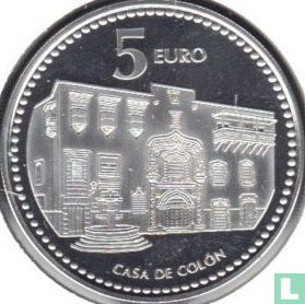Espagne 5 euro 2010 (BE) "Las Palmas de Gran Canaria" - Image 2