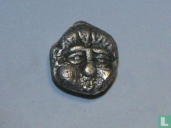 Greece Antique- MACEDONIA - Neapolis. (C.525-450 AD) .AR trihémiobole - TB + .Rare. - Image 1