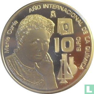 Spain 10 euro 2011 (PROOF) "International Year of Chemistry" - Image 2