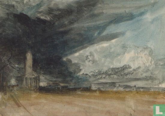 A Stormy Landscape with Obelisk and a Classical Portico, 1825 - Afbeelding 1
