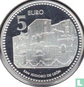 Spain 5 euro 2011 (PROOF) "León" - Image 2