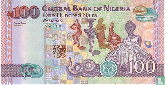 Nigeria 100 Naira 2014 - Afbeelding 2
