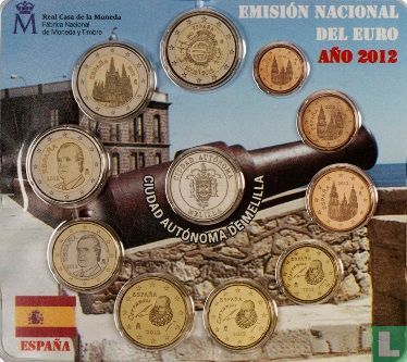 Spanje jaarset 2012 (met medaille Melilla) - Afbeelding 1