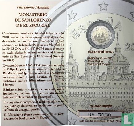 Espagne 2 euro 2013 (BE - folder) "El Escorial monastery" - Image 2