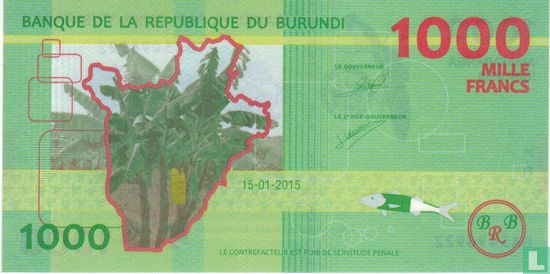 Burundi 1.000 Francs 2015 - Afbeelding 2