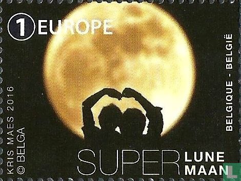 Super Moon with human Gesture