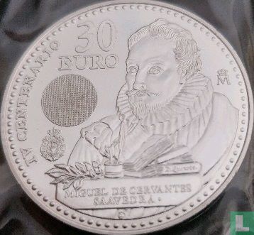 Spain 30 euro 2016 "400th anniversary of the death of Miguel de Cervantes" - Image 2