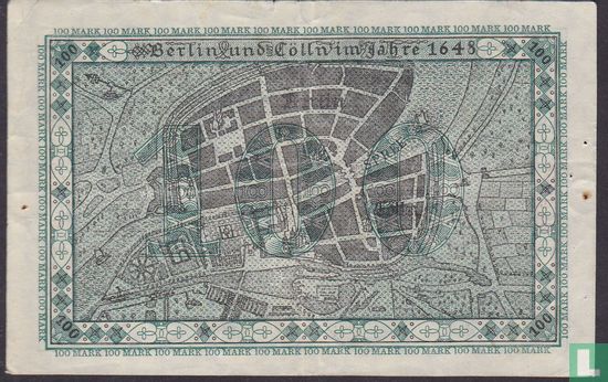 Berlijn, Stadt 100 Mark 11.10.1922 - Afbeelding 2