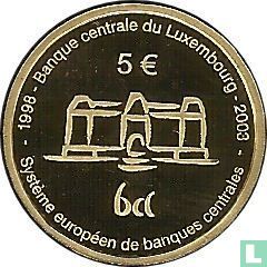 Luxembourg 5 euro 2003 (PROOF) "5 years Banque Centrale du Luxembourg" - Image 2