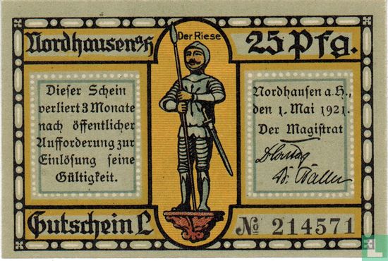 Nordhausen, City - 25 Pfennig 1921 - Image 1