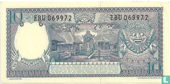 Indonesia 10 Rupiah 1963 - Image 2