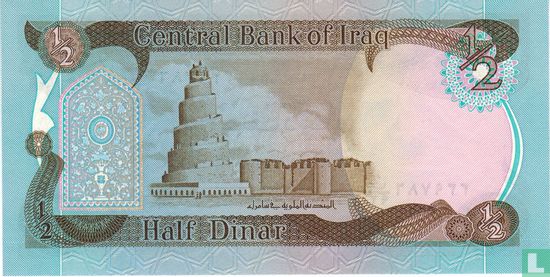 Irak ½ Dinar  - Afbeelding 2
