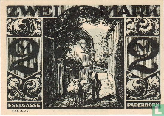 Paderborn, Stadtsparkasse - 2 Mark 1921 - Afbeelding 2