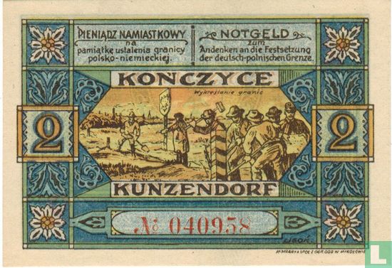 Kunzendorf / Konczyce 2 Mark - Afbeelding 1