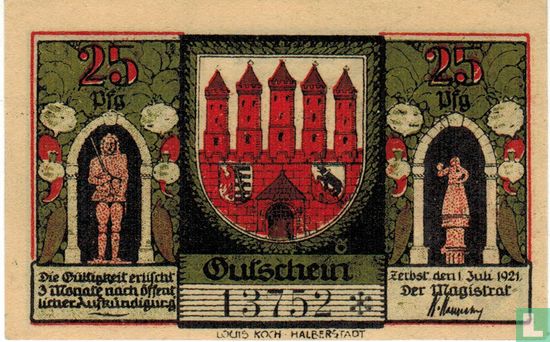 Zerbst, Stadt - 25 Pfennig 1921 - Afbeelding 1