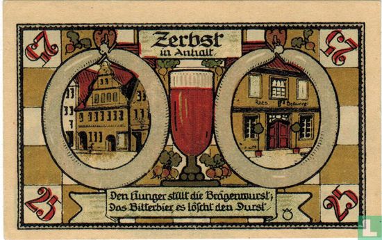 Zerbst, Stadt - 25 Pfennig 1921 - Afbeelding 2