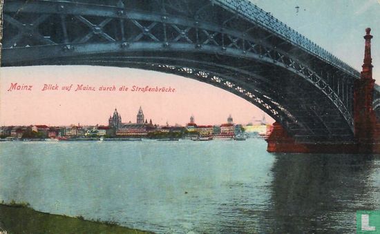 Mainz Blick auf Mainz durch die Straßenbrücke - Afbeelding 1