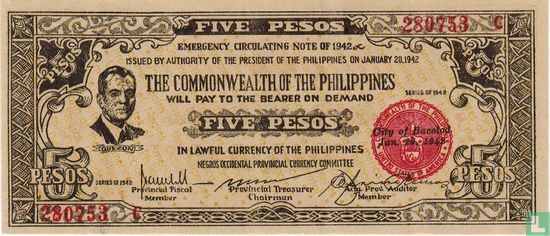 Filipijnen 5 Pesos - Afbeelding 1