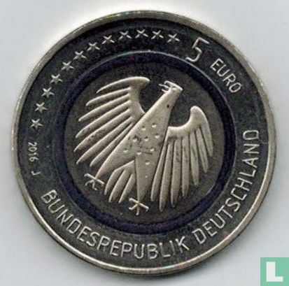 Duitsland 5 euro 2016 (J) "Planet Earth" - Afbeelding 1