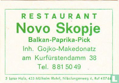 Restaurant Novo Skopje - Gojko-Makedonatz