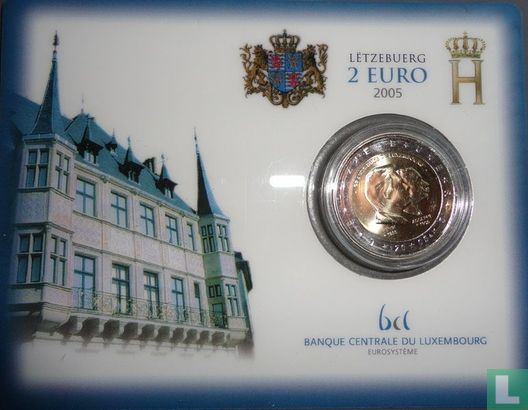 Luxemburg 2 Euro 2005 (Coincard) "50th birthday of Henri - 100th anniversary of Adolphe's death" - Bild 1