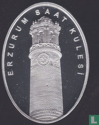 Turkije 10 türk lirasi 2016 (PROOF) "Erzurum Clock Tower" - Afbeelding 2