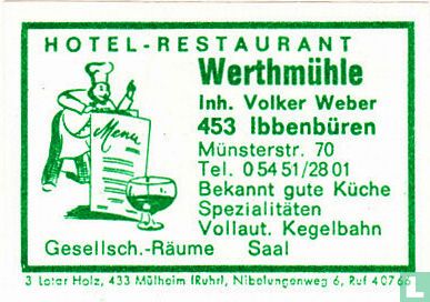 Hotel-Restaurant Werthmühle - Volker Weber