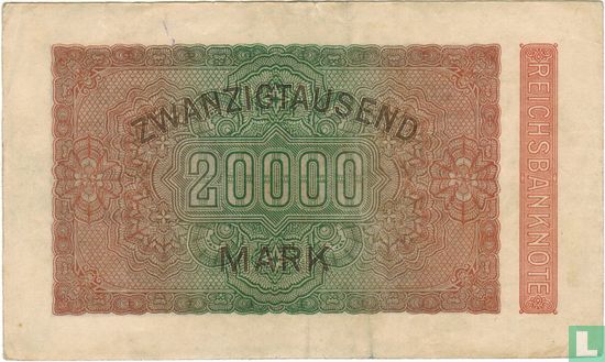 Allemagne 20.000 mark (P85a2 - Ros.84b) - Image 2