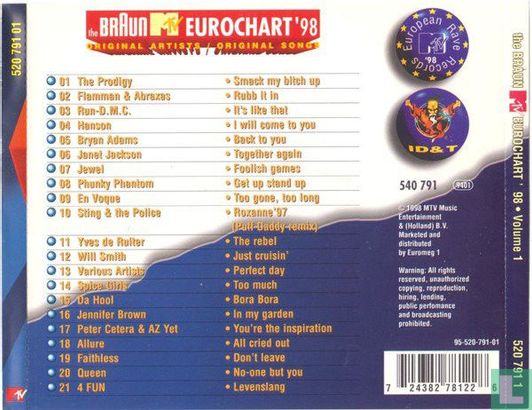 The Braun MTV Eurochart '98#1 - Image 2