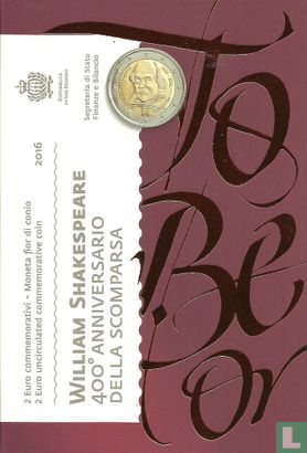 San Marino 2 euro 2016 (folder) "400th anniversary of the death of William Shakespeare" - Afbeelding 3