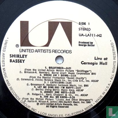 Shirley Bassey Live at Carnegie Hall - Afbeelding 3
