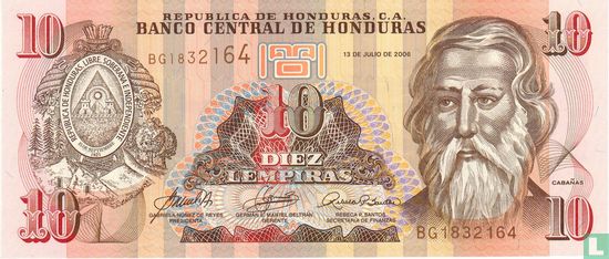 Honduras 10 lempiras (P86d) - Image 1