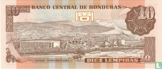 Honduras 10 Lempiras (P86d) - Afbeelding 2