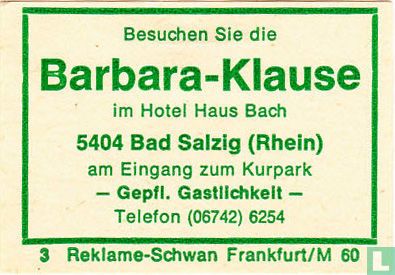 Barbara-Klause im Hotel Haus Bach