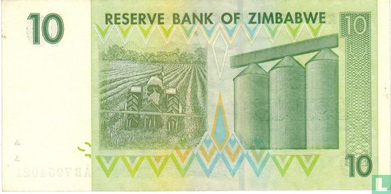 Zimbabwe 10 Dollars 2007 - Image 2