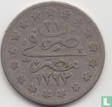Egypte 1 qirsh  AH1293-27 (1901 - type 2) - Afbeelding 1