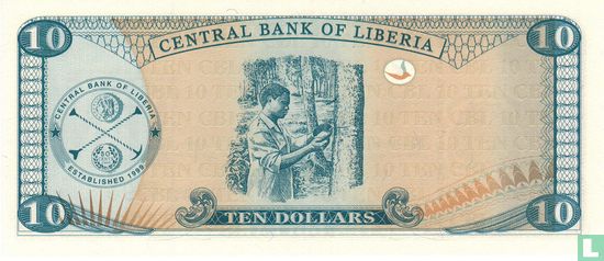 Liberia 10 Dollars - Afbeelding 2