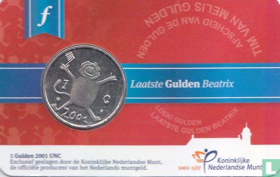 Pays bas 1 gulden 2001 (coincard) "dernier Florin" - Image 2