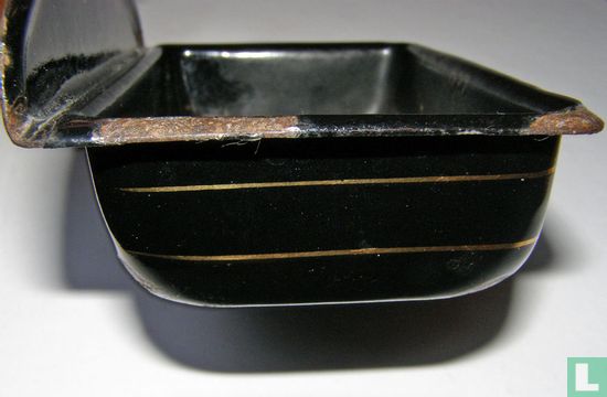 Zeepbakje, zwart met twee gouden strepen - Afbeelding 2