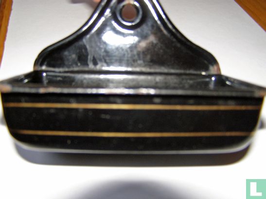 Zeepbakje, zwart met twee gouden strepen - Afbeelding 3