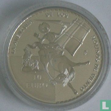Spanje 10 euro 2005 (PROOF) "400th anniversary of the first edition of Don Quixote de La Mancha - The adventure of the windmills" - Afbeelding 2