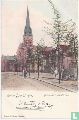 Boulevard Mastbosch met Heilig Hartkerk