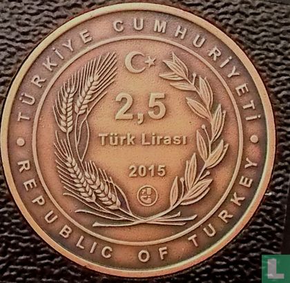 Turkije 2,5 türk lirasi 2015 (OXYDE) "Minelayer Nusret Mayin" - Afbeelding 1